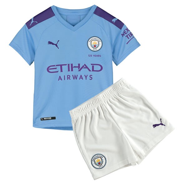 Maillot Football Manchester City Domicile Enfant 2019-20 Bleu Clair